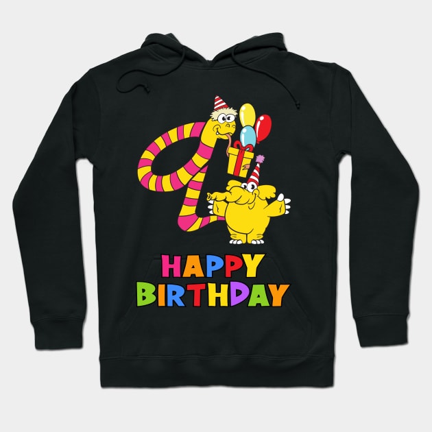 9th Birthday Party 9 Year Old Nine Years Hoodie by KidsBirthdayPartyShirts